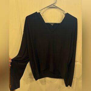 Express Black V-Neck Blouse